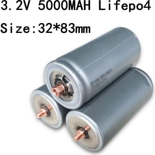 6pcs/lot 3.2v 5000mah Lifepo4 Battery 32650 5000mah Battery for LED Flashlight Power Bank Electric Bike Sprayer Battery