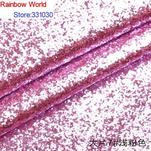 7# light pink Thick Shiny Vinilic Sequin PU Leather fabric with paillette for DIY wedding decotate KTV hotel Garment(100*138cm)
