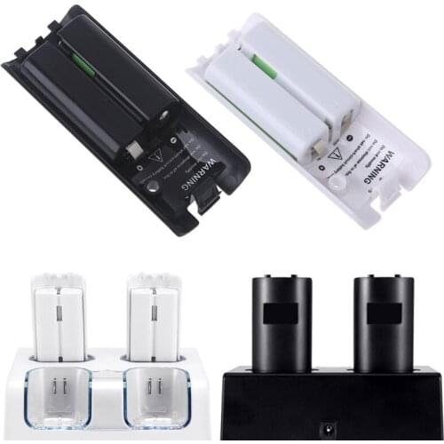 A9LC Fit for WII WII U Game Console Power Bank 2Pcs 2800Mah Rechargeable Battery Backup Battery Pack Charging Case
