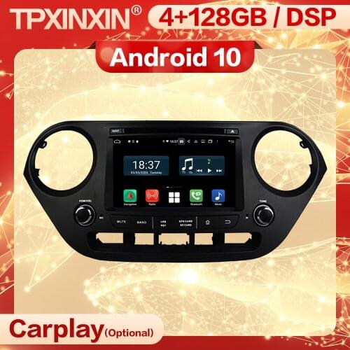 Carplay 2 Din Android 10 Car Stereo Receiver For Hyundai I10 2013 2014 2015 2016 2017 2018 GPS Navi Radio Audio Player Head Unit