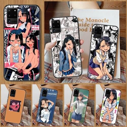 Nagatoro san anime Phone case For Samsung Galaxy Note 4 8 9 10 20 S8 S9 S10 S10E S20 Plus UITRA Ultra black art funda luxury