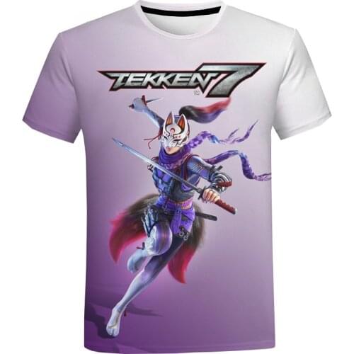 New Tee 3D Printed T-shirt For Boys/girls Tekken 7 Funny Summer Streetwear Loose Japanese Game T-shirt Oversize Kids TEE