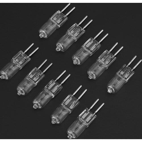 10pcs G5.3 12V 20W/35W/50W Halogen Light Bulbs Long Life Capsule Lamps Warm White Clear Bulbs