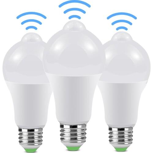 Sensor LED Bulb lamp E27 220V Voice Sound PIR Motion Sensor light 3W 5W 7W 9W 12W Smart lamp Stair Hallway Emergency lighting