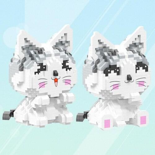 HC mini Blocks Kids Building Blocks Adult Toys Cute Cat Puzzle Girls Gift 6041 6042 no box