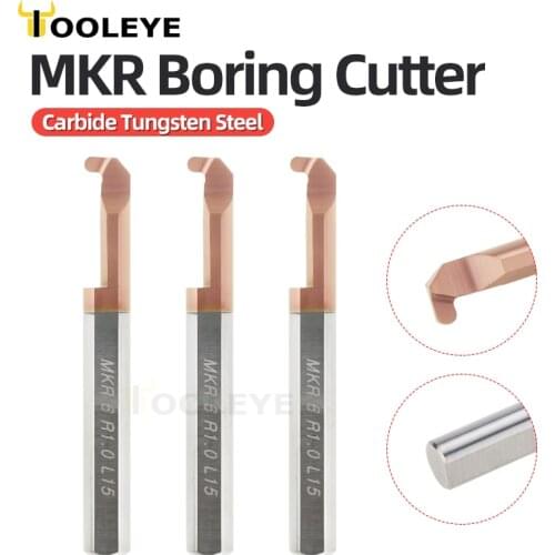 MKR Mini Boring Cutter Micro Lathe Cutter Inner Hole Grooving Metal Tungsten Carbide Alloy Blade Mini Lathe Accessories Tools