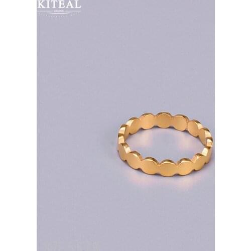 KITEAL Fashion Design 18KGP Gold Filled size 5 6 7 8 Maiden Tail ring circular ring men Gift for her