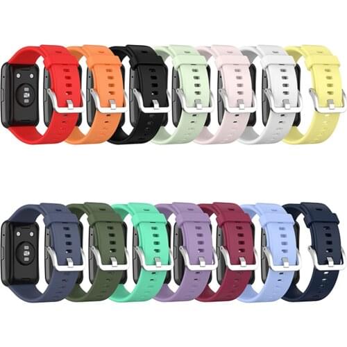 Soft Silicone Watch Strap Replacement Watch Band Bracelet for Huawei Watch Fit Smart Watch Accessories