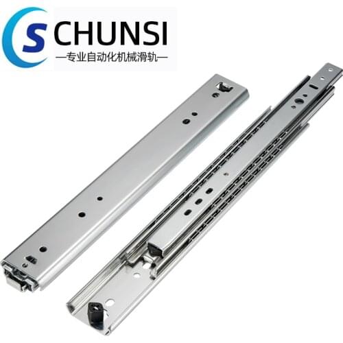 CHUNSI Furniture Fittings Rail Guides 53mm Wide Load 120kg Full Extension Heavy Drawer Slide