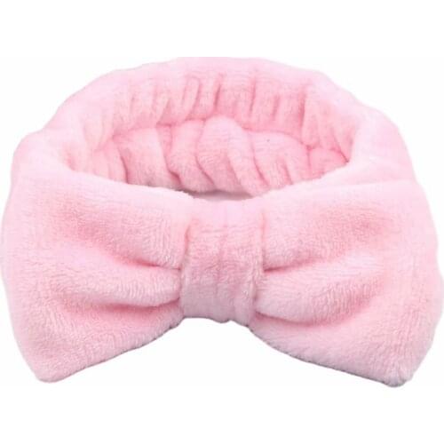 Wrapped headband bathing spa hair makeup cute rich elastic womens hair headdress cute bowknot dot stripe soft shower headband