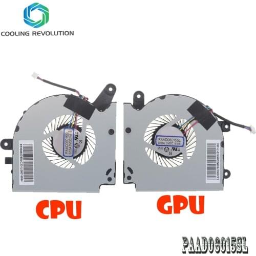 Laptop Cooling Fan for MSI GF75 Thin 8RC 8RD 9SC 9SD MS-17F3 PAAD06015SL 0.55A 5VDC N415 N416
