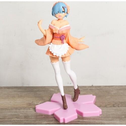 Re: Starting Life In Another World From Zero Rem Sakura Ver. PVC Figure Collectible Model Toy Brinquedo