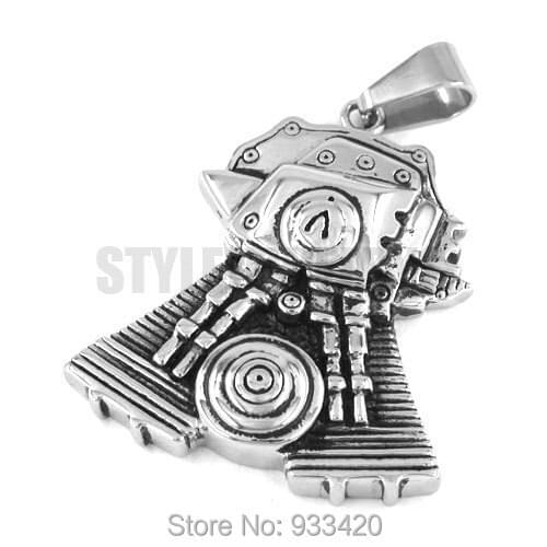 Motorcycle Engine Pendant Stainless Steel Jewelry Classic Large Motor Biker Men Pendant SWP0288B
