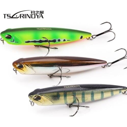 TSURINOYA Topwater Pencil Bait 85mm 10.5g Floating Fishing Lure Snakehead Hard Bait Isca Artificial Pesca Leurre Souple Peche