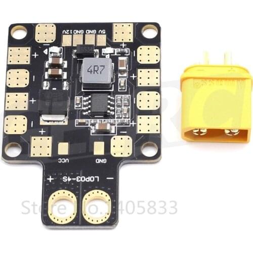 GEPRC PDB-XT60 Power Distribution Board having XT60 high efficiency integrated BEC 5V / 2A 12V / 0.5A Linear For FPV Quadcopter
