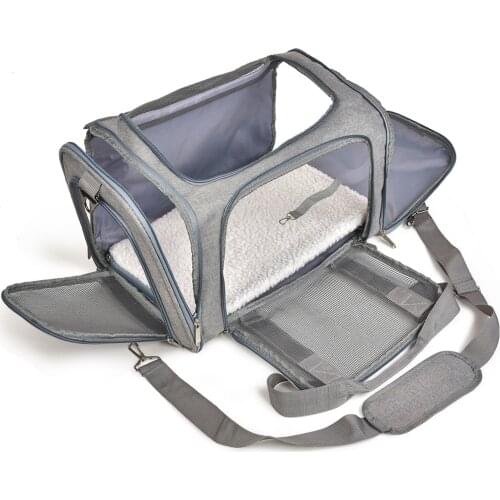 Cat Carrier Bags Small Dog Cat Backpack Window Mesh Pet Transporter Carrying Bag Airline Approved Soft Sided Backpack For Cats