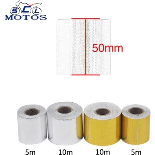 Sclmotos -Car Automobile Motorcycle Refit Thermal Insulation Band Exhaust Muffler pipe Heat Wrap Roll Heat Shield Tape Racing