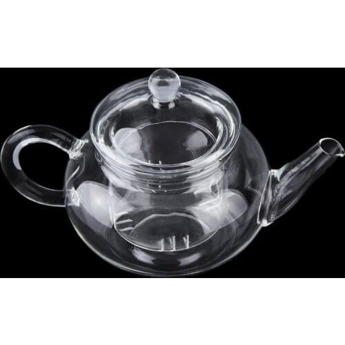 250ML Heat Resistant Glass Teapot With Infuser Coffee Flower Tea Transparent Kettle