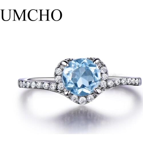 UMCHO Heart Romatic Rings Solid 925 Sterling Silver Rings For Women Valentines Day Christmas Gift Fine Jewelry
