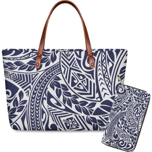 Womens Handbags Top-handle Bags Vintage Polynesian traditional style print custom Ladies Purses Tote Party Bags Bolsos Mujer