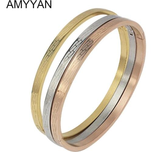 Fashion Carter For Women Pulseiras Cuff Fine Jewelry Bangles Stainless Steel Cuff Bangle Bracelet Femme