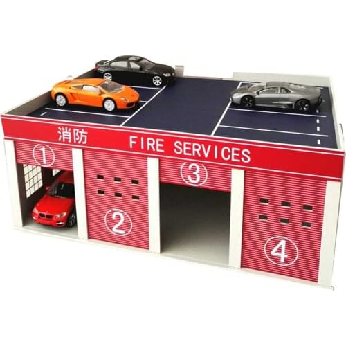1/43 1/50 Universal Fire Truck Model Garage Fire Souvenirs Logistics Scene Sand Table For Architecture Model And Kits Toys