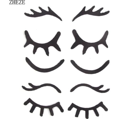 12pcs/lot 55mm Black Felt Sleepy Eyes Eyelash For Girls 2020 Birthday Party DIY Craft Kids Headband Hair Bow Hair Accessories
