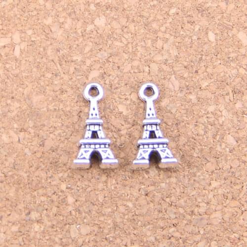 24pcs Charms eiffel tower paris 15mm Antique Pendants,Vintage Tibetan Silver Jewelry,DIY for bracelet necklace