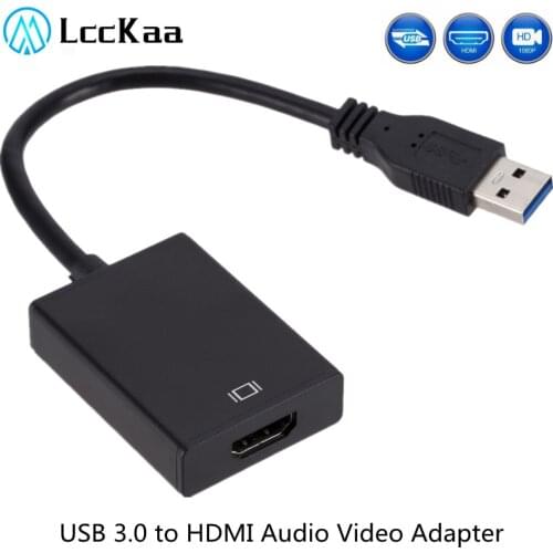 HD 1080P USB 3.0 To HDMI-Compatible Adapter External Graphics Card Audio Video Converter Cable Support Windows XP Vista Win7/8