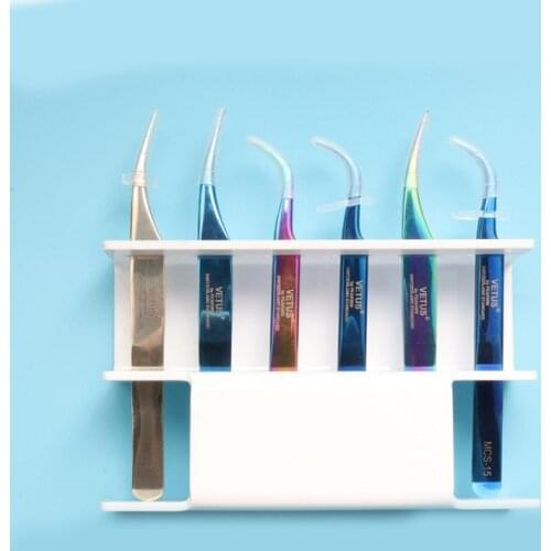 Acrylic 6 Holes Tweezers Bracket Storage Rack Eyelash Lash Extension Tools Display Stand For lashes Shelf Holder Tweezer Storage