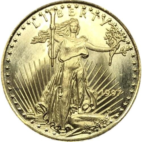 United States 25 Dollar America Eagle Bullion Coin 1997 Brass Metal Commemorative Gold Coin Copy Coin