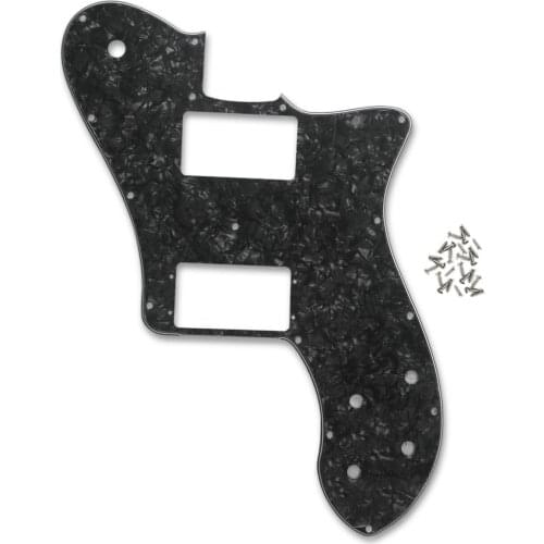 FLEOR 72 Reissue TL Deluxe Electric Guitar Pickguard 4Ply & Screws,Black Pearl