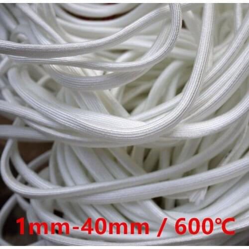 Fiberglass Tube 1mm ~ 25mm HTG Cable Sleeve Soft Chemical Fiber Glass Wire Wrap Protector Insulation High Temperature Pipe