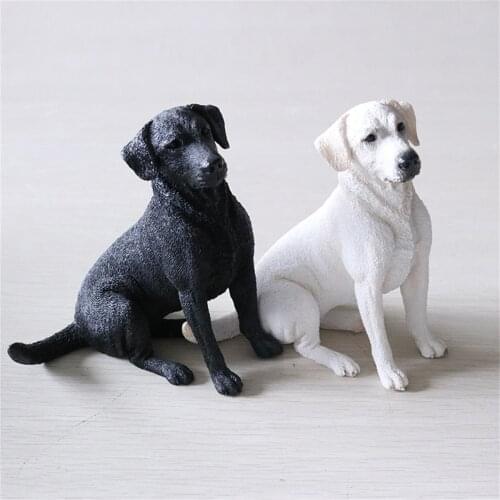 JJM Sit Labrador Retriever Dog Pet Figure Animal Car Decoration Model Toy Crafts Souvenirs Gift Decor Vehicle Simulation Unisex