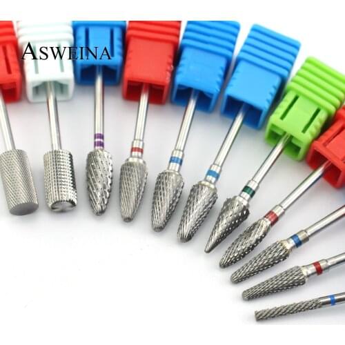 16 Type Carbide Nail Drill Rotary Elecreic Bits Cutters For Milling Machine Manicure Gel Polish Burr Cuticle Tools Accessories