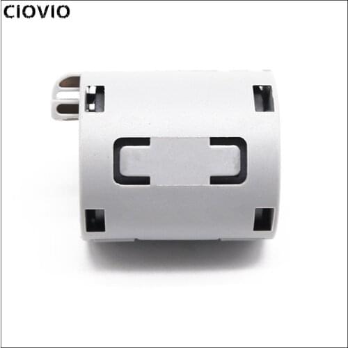 CIOVIO 20Pcs 7mm/9mm/11mm/13mm Clip-On Ferrite Ring Core Noise Suppressor For EMI RFI Clip Cable Active Components Filters