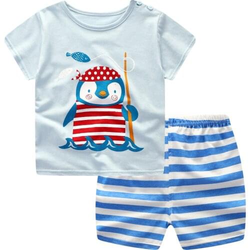 Newborn baby clothes set Cotton Baby Sets Leisure Sports Boy T-shirt + Shorts Sets Toddler Clothing Baby Boy Girl Clothes