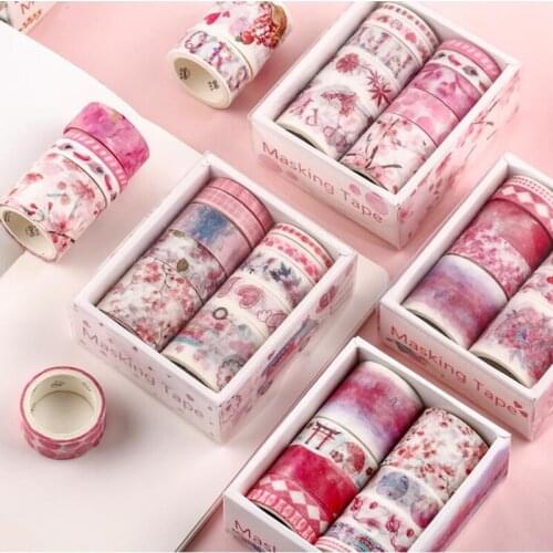 10 Pcs Washi Tape Set Stickers Scrapbooking Masking Wash Tapes Washitape Ocean Fita Adesiva Cinta Adhesiva Decorativa Flower