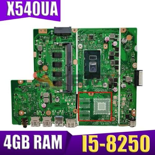 X540UA motherboard 4GB RAM I5-8250 CPU mainboard For ASUS X540UBR X540UB X540UA X540U X540 laptop motherboard Tested