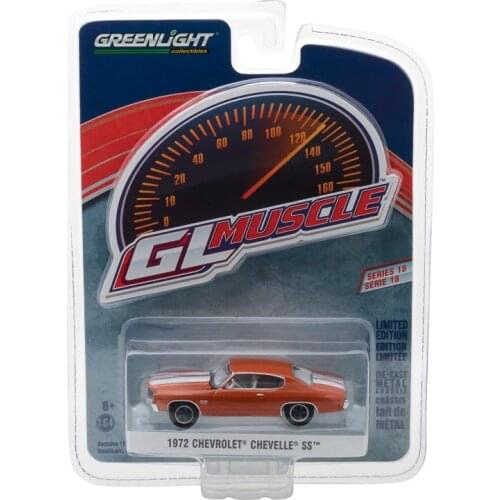 GreenLight 1:64 1972 Chevrolet Chevelle SS Alloy Metal Diecast Cars Model Toy Vehicles For Children Boy Toys gift
