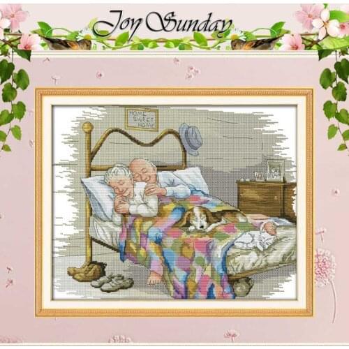 The Old Married Couple Counted Cross Stitch 11CT Printed 14CT Cross Stitch Sets DIY Cross-stitch Kits Embroidery Needlework