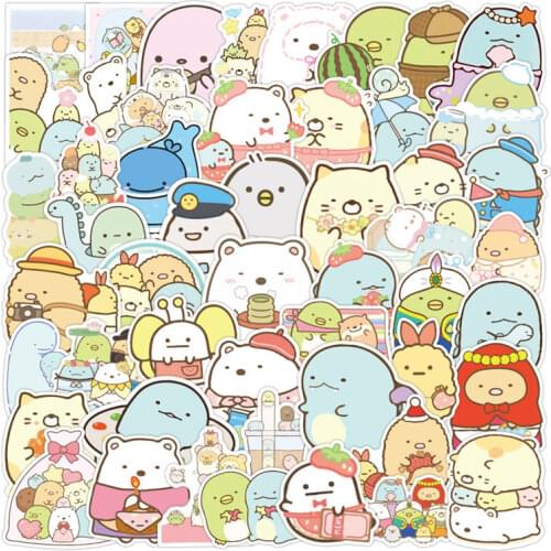 50PCS Kawaii Cartoon Sumikkogurashi Stickers DIY Skateboard Fridge Guitar Snowboard Motorcycle Graffiti Sticker Decals Kid Toys