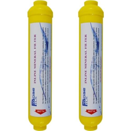 Upgrade Any RO Reverse Osmosis with Minerals inline filter / Re-Mineralization Replacement Filters, 2" OD x 10" L (2 PACK)