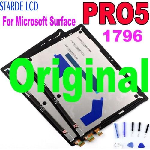 Original Lcd For Microsoft Surface Pro 5 1796 LCD Display Touch Screen Digitizer Assembly LP123WQ1 For Microsoft Surface Pro5 Lc