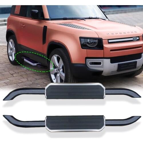 For land Rover Defender 90 2020 2021 Car Running Boards Auto Side Step Bar Pedals High Qualit,thicken aluminum alloy,load 300kg