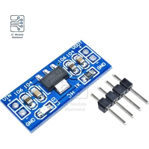 5Pcs AMS1117 DC-DC Step Down Buck Converter 6.0V-12V to 5V Power Transformer Supply Module Voltage Regulator with LED Indicator