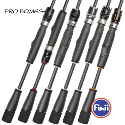 Pro Bomesh 1Set Fuji 16# VSS Reel Seat Carbon Fiber Split Grip Butt Grip Casting Handle Kit DIY Fishing Rod Accessory