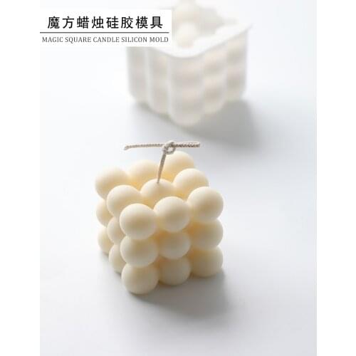 PRZY 3D Small&Big Square Ball Cube Mold Silicone Candle Molds Soap Candle Mold Handmade Cake Decors Tools Clay Resin Moulds
