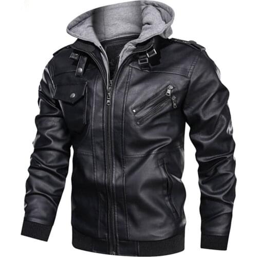 SCHEIFELE Men's Faux Leather Jackets