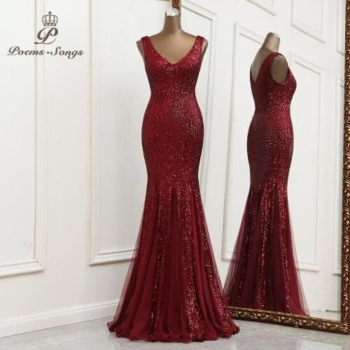 Sexy elegant V neck evening dress vestidos de fiesta robe de soiree party dress Bridesmaid dress Bridal dress robes de ceremonie